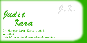 judit kara business card